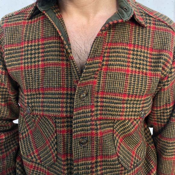 SOLD • Vintage 1970’s Plaid Green Woolrich Shirt - Picture 5 of 8